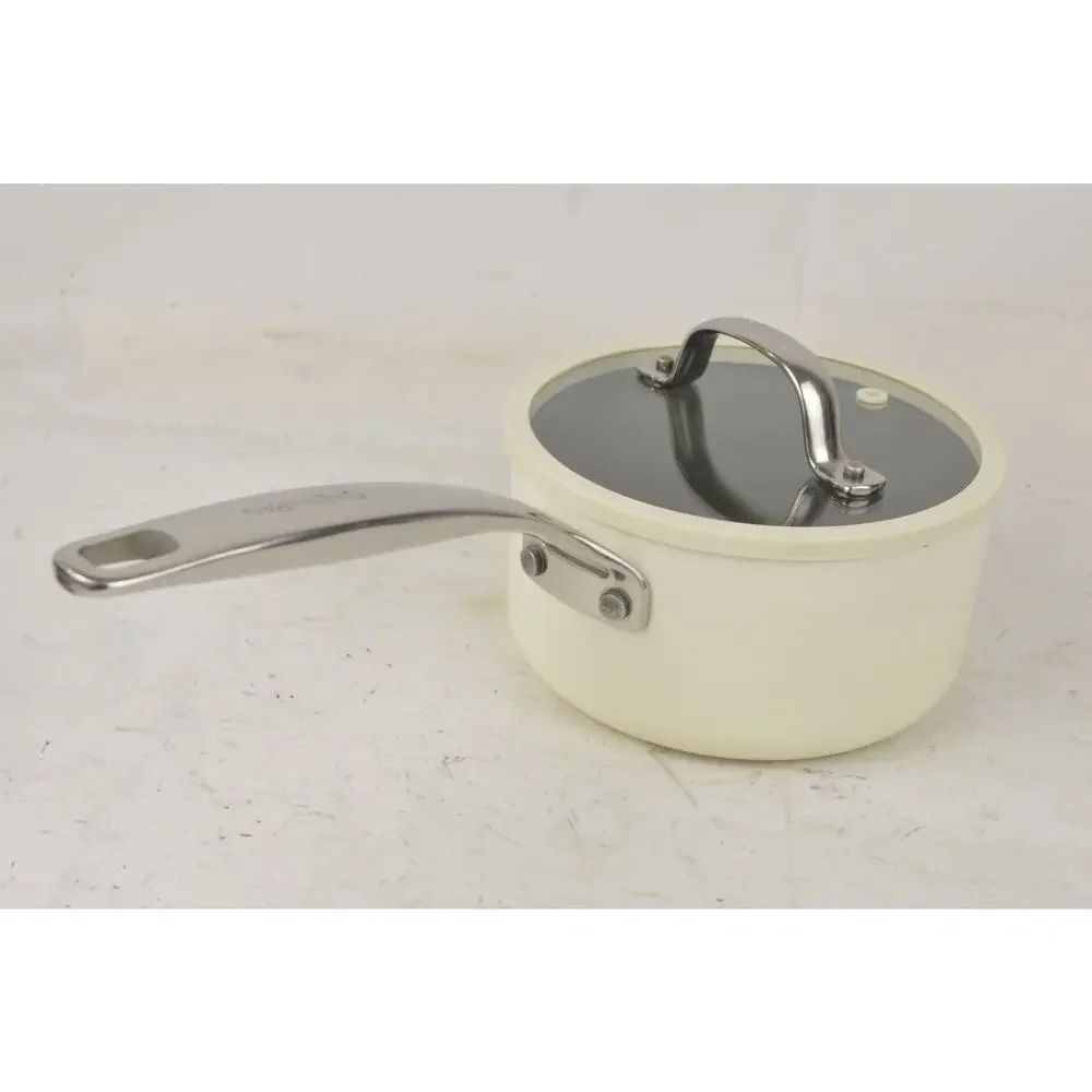 GreenPan 1.5 Qt Magneto-2 Induction Saucepan Pot White w/ Lid Nonstick Cookware